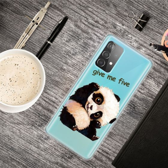 Samsung Galaxy A72 4G / A72 5G - ovitek soft gel TPU s pando Give me five (prosojen)